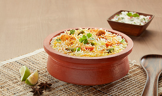 Claypot Lucknowi Mix veg biryani